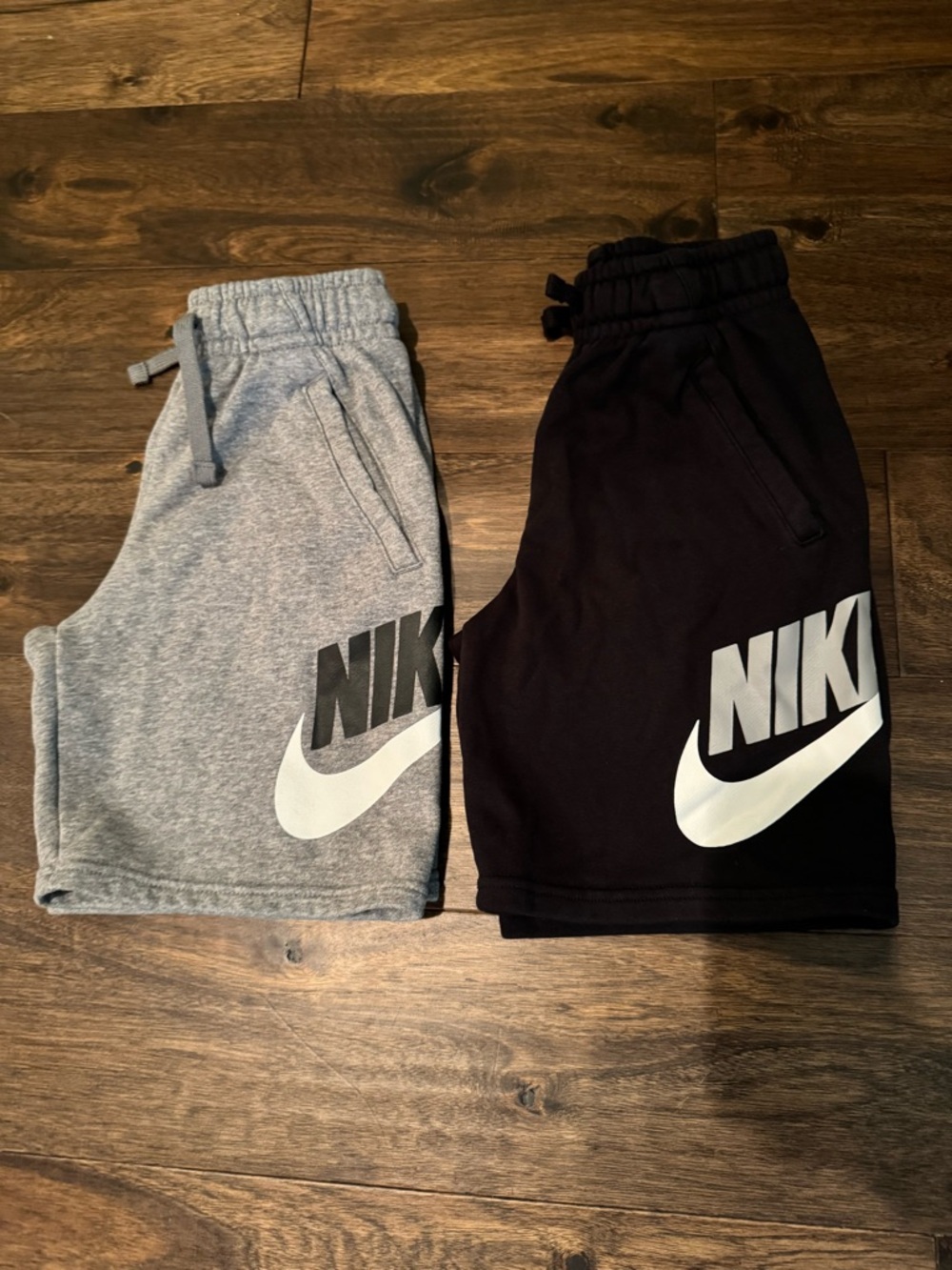 Nike Boys Grey and Black Athletic Shorts Set